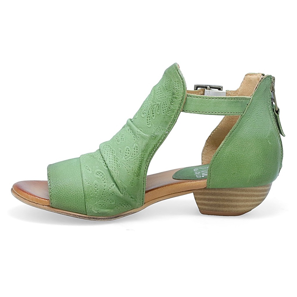 Miz Mooz Corra Leather sandals - SIZE 8 - Aloe Green * Back Zip